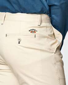 Spagnolo MEN'S BEIGE-BEIGE GABARDINE CHINO PANTS - Beige - View 3