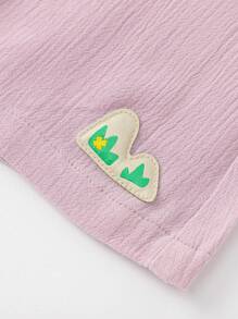 Balabala 嬰兒短褲,2025夏季舒適男孩女孩休閒褲 - 橡皮粉 - 查看 6