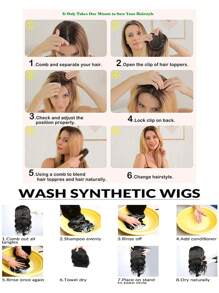 1pc Men's Synthetic Wig Fashion Men's Wig Natural Swept-Back Hairstyle Lightweight Men's Synthetic Wig For Short Straight Hair With Bangs