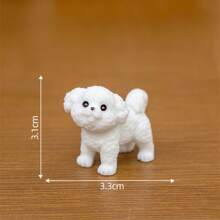 4pcs/8pcs Creative Cute Simulation Pet Dog Animal Decor Accessories Mini Figurines For Car/Desktop