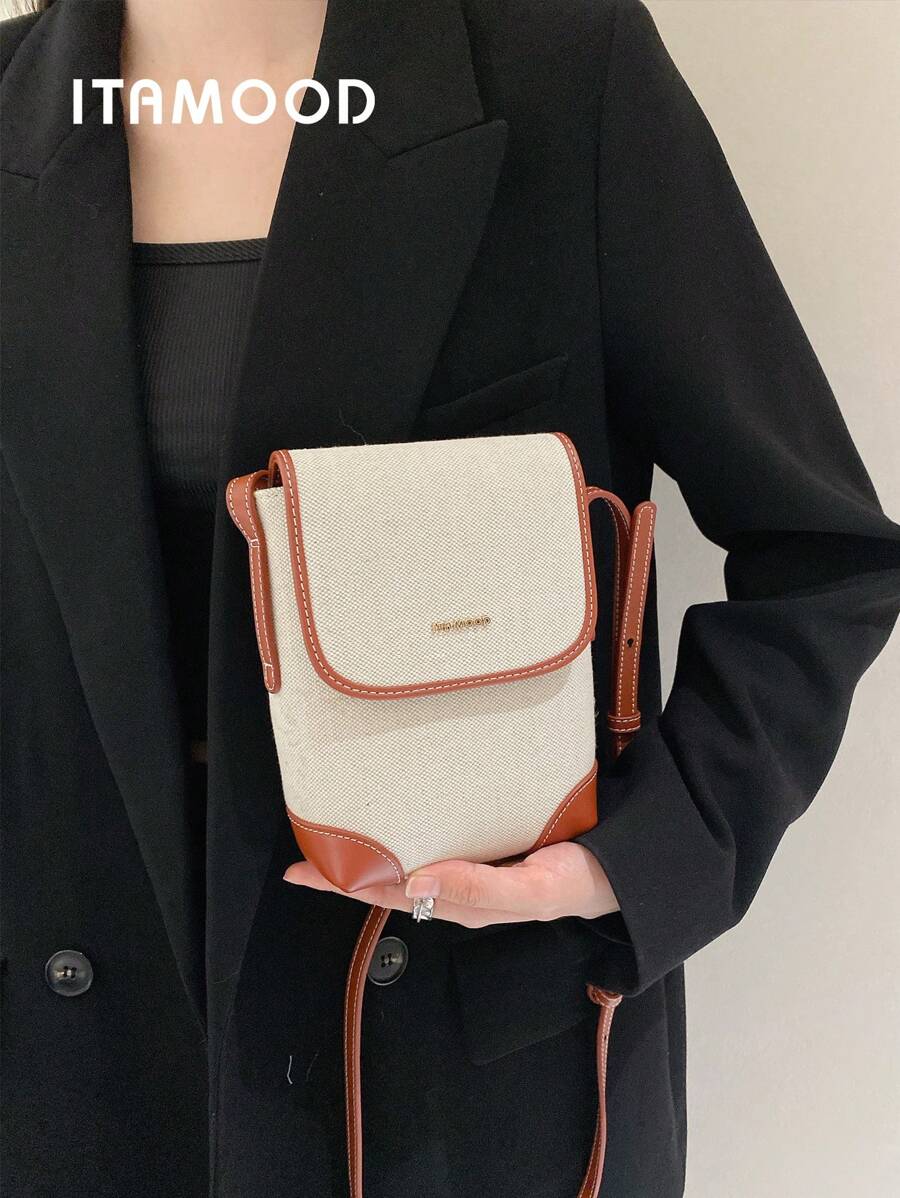 ITAMOOD 奢华设计师彩色翻盖手机钱包钱包、单肩包、斜挎包、腋下包、便携式可调节斜挎包