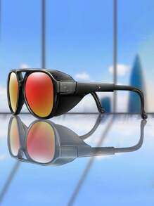 TAMWY 复古飞行员时尚眼镜，音乐节派对时尚配饰，朋克风格配饰 - 彩色 - 查看 5