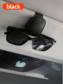 1 pieza Clip universal para gafas de sol de visera de coche, material de PVC, soporte para anteojos de auto, accesorios interiores para vehículo, soporte de almacenamiento de gafas de sol de viaje fresco