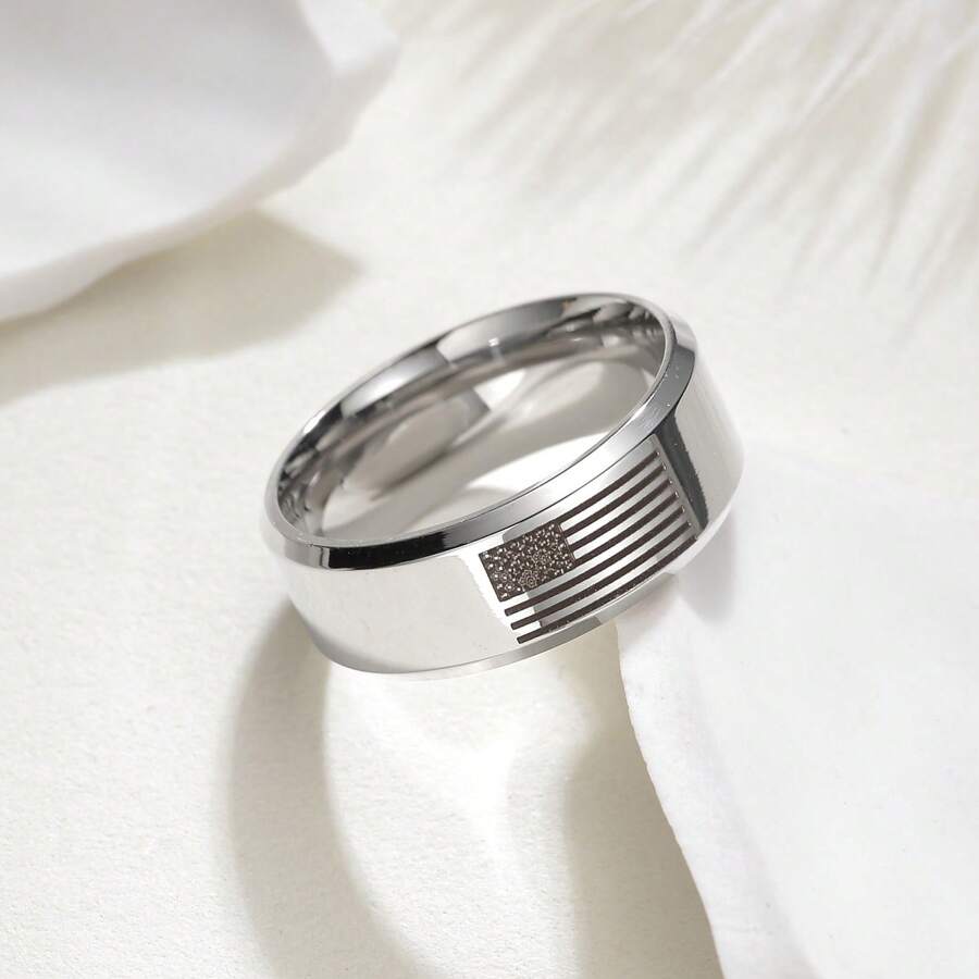 Bague De Mariage Titane - Sertie De Turquoise - Gravure Offerte - 2781