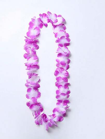 Collares de guirnalda de flores hawaianas, 1/5/10/20/30/40/50 piezas, decoraciones de fiesta de temática tropical hawaiana, favorecedores, diademas para fiestas, bodas, vacaciones, cumpleaños en la playa, suministros de fiesta