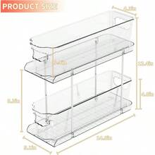 6 Set 2 Tier Bathroom Under Sink Organizers And Storage - 14.8"Deep X 5.1" Width - Suitable As Pantry Drawers Slide Out Shelves,Under Kitchen Sink Organizer,Narrow Pull Out Under Cabinet Organizerbedroom,Organizer,Organiser,Home Storage,White T Shirt Women,Black Pants Women,Ladies Winter Clothes,Dress,Winter Clothes For Ladies,Elegant Woman Dresses,White Shirt For Ladies,Long Sleeve,White Jumpsuit For Women,Spring Dresses For Women,Spring Outfits For Women,Spring,Spring Clothes,Minimalist,Summer Tops - 6 Set With 12 Drawers - View 3