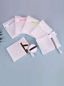 1/3个装多功能洗衣珠收纳袋，洗衣珠袋/肥皂袋/洗衣护理网袋，迷你加厚洗衣珠收纳网袋，适合存放香氛珠、粉扑等，也适合衣物收纳整理，简约风格，春季百搭，夏季上衣亦可。 - 彩色 - 查看 5