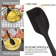 6 Pieces Silicone Kitchen Kitchenware Set - Non-Stick Heat Resistant Baking Tool With Scraper, Brush & Flipper - Cooking Accessories, Baking Tools For Baking, Cooking & Mixing, Dishwasher Washable, Easy To Clean, Kitchen Utensils, Kitchen Supplies