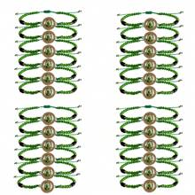 24 Stücke grüne St. Judas Armband, handgefertigte mexikanische Rosenkranz Armbänder, Tadeo handgefertigter Schmuck Rosenkranz Geschenk