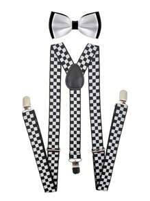 1 set Conjunto de tirantes con lazo a modo de clip en forma de Y ajustable, tirantes para los hombros para Halloween, fiesta de disfraces, banquetes, adecuado para adolescentes, uso casual de verano, al aire libre, atlético, de viaje, regalos de graduación o cumpleaños, accesorios de vestir diarios