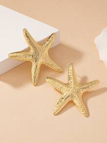 1 Pair Simple Stylish Personalized Holiday Ocean Style Starfish Earrings
