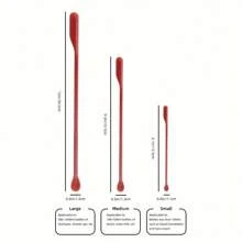 1-3pcs Mini Dual-Headed Silicone Spatula, Reusable Makeup Cosmetic Spatula, Jar Scraper, Beauty Tool, Cosmetic Accessories