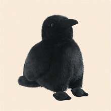Keylingwd 1 pezzo Giocattolo di peluche corvo simulato da 35 cm/13,77 pollici, giocattolo di peluche morbido e kawaii per bambini, decorazione per la casa, per il Ringraziamento