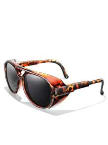 TAMWY 复古飞行员时尚眼镜，音乐节派对时尚配饰，朋克风格配饰 - 彩色 - 查看 11