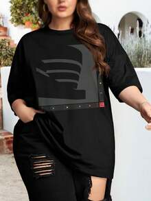 Frank Lloyd Wright Oversize Graphic Oversize Women T-Shirt For Women Architect Building Designer - Black - View 1