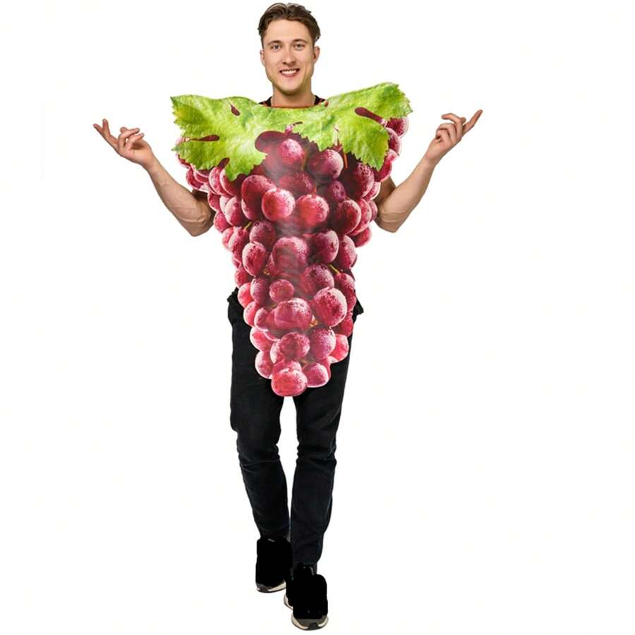 Adult Couples Grape Costume For Cosplay Halloween Costume - Purple - View 1