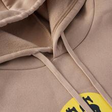 Unisex Casual  Print Hooded Sweatshirt - Cozy Long Sleeve Top For Autumn And Winter With Kangaroo Pockets And Adjustable Drawstrings