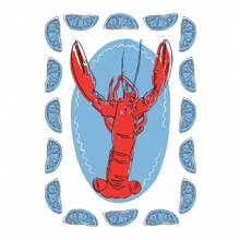 1pc Colorful Sardine Lobsters Crabs Fish Marine Animals Canvas Paintings Kitchen Living Room Home Decoration No Frame
