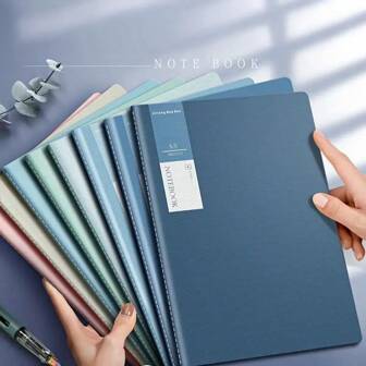 5pcs A5 Hardcover Leather Notebook, Suitable For Men And Women, Ideal For Writing, Travel, Business, Work, School And University Notes. Random Color,School Supplies,Back To School