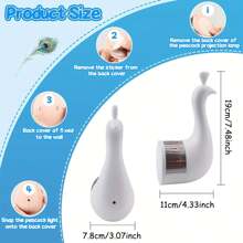 LED Peacocks Wall Lamp Colorful Ambient Lighting Home Remote Control Wall Lamp Bedside Colorful Atmosphere Lamp Creative Nightlight - Multicolor - View 4