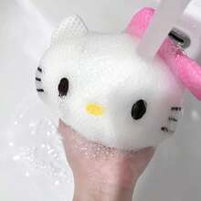 Sanrio Sanrio Hello Kitty badpuff: zacht, luxe net, rugreiniger, verbeterde bubbelverspreiding, perfect voor een luxe badervaring. Badkamerinrichting voor thuis, zomer.