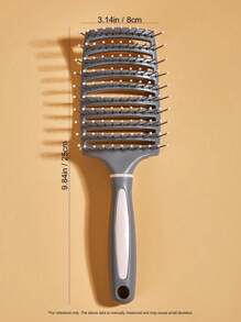 1pc Large Ventilated Hair Straightening Brush, Women's Thick Long Curly Hair Paddle Brush, Quick Drying Straight Hair Stylist Volumizing Brush, Anti-Static Curved Styling Tool, Suitable For Dry & Wet Gray Hair, Hair Brush, Hairdressing Tool, Hairdressing Product And Accessory, Suitable For Barbershop, Beauty, Back To School Season - Grey - View 3