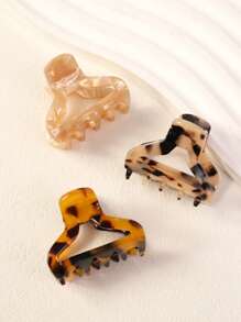 3 件装 女士简约醋酸纤维小号半圆形发夹