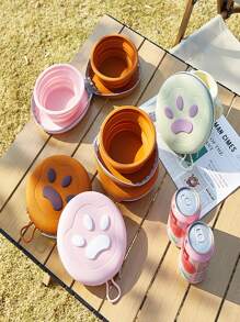 宠物用品，户外便携碗，硅胶折叠碗，外出便携，猫碗狗碗，宠物饮水碗，双碗，宠物碗。宠物食碗 - 彩色 - 查看 4