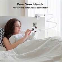 360 Grad flexibler Gooseneck Handyhalter, universeller Langarm-Klemmhalter für Geräte von 3,5 bis 6,7 Zoll, kompatibel mit iPhone 13 Pro, XS Max, XR, X, 8, 7, 6, 6s Plus
