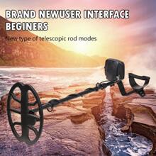 High Precision Waterproof Metal Detector, Smart Metal Type Identification, Gold Silver Precious Metal Treasure Hunting Instrument - Black - View 6