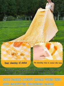 1pc Portable Moisture-Proof Picnic Mat, Soft Non-Woven Fabric Outdoor Camp Tent Thickened Ground Mat, Oxford Cloth Bottom Foldable Spring Outing Lawn Beach Cushion Waterproof Mat, Suitable For Outdoor Yard