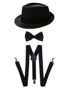 配饰套装包括帽子、领结、吊带 - 适用于派对、活动、游艇、正式场合、服装派对主题装饰、多功能性感服装配饰，适合日常使用，是情人节、万圣节、生日、节日、夏日海滩、游艇、度假的绝佳礼物 - 彩色 - 查看 5