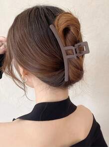 1 pieza Clip para el cabello de mujer de moda de una sola línea y de gran tamaño, clip de cabello elegante de unicolor, clip de cabello grande, accesorio de cabello simple, adecuado para el uso diario, citas y vestir.