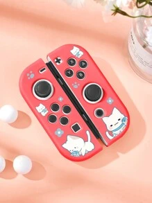 1 para uroczych kocich uchwytów ochronnych na przełączniki Joy-Con Controller, osłona ochronna na lewy i prawy uchwyt kontrolera Joy-Con Switch, akcesoria do konsoli do gier Switch, chroń kontroler Joy-Con przed uszkodzeniem, olejoodporny i odporny na zarysowania, łatwy w montażu i demontażu