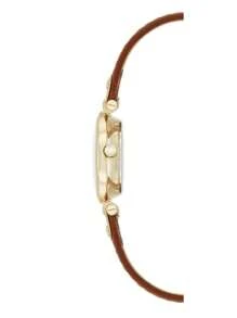Anne Klein Women's Brown Leather Strap Watch With Champagne Dial Wrist Quartz Analog Watch For Ladies Elegant Chic Gift Waterproof Watch,10/9442CHHY - Brown - View 8