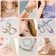 1009pcs/4800pcs Elegant DIY Jewelry Making Kit, 48 Colors Polymer Clay Beads, Polymer Bead Bracelet Set, Friendship Bracelets And Gifts, Bracelet Making Supplies, Valentine's Day Gifts, Holiday Party Gifts - Polymer Clay - View 6