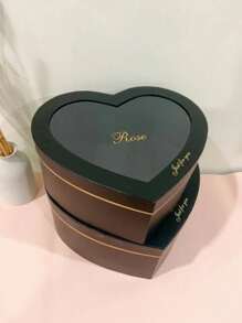 2Pcs 29cm+28cm Transparent Cover Heart Shaped Gift Boxes For Flowers Packaging With Clear Lid For Christmas, Graduations, Weddings, Birthdays, Groom Gifts, Engagement Wrap Flowers, Candy And Gifts, For Valentine'S Day
