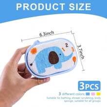 3 stuks/6 stuks extra zachte exfoliërende badsponzen, herbruikbare body scrubbers voor een spa-achtige douche-ervaring