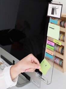 1pc Office Desk Accessories, Computer Monitor, Memo Board, Computer Message Board, Office Supplies, Men's And Women's Computers, Memo Clip, Home Office Accessories, Office Desktop Message, Office Decoration,School Supplies,Back To School