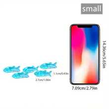 10/20 件迷你树脂鲨鱼雕像，小斑点艺术鲨鱼雕塑装饰品，适用于水族馆和微型景观装饰、家居装饰、蓝色圆点设计、复活节礼物