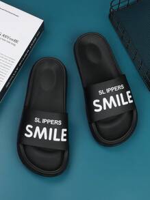 1 par de chancleas casuales de verano para hombre, zapatillas de ducha, baño, playa, exterior, sandalias, moda personalizada, adecuado para tallas grandes