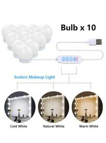 USB Vanity Mirror Lights, Dimmable LED Vanity Table Lamp, Bathroom Makeup Vanity Lighting, Suitable For Makeup Mirror, LED Lights - White - View 8