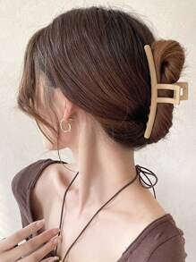 1 pieza Clip para el cabello de mujer de moda de una sola línea y de gran tamaño, clip de cabello elegante de unicolor, clip de cabello grande, accesorio de cabello simple, adecuado para el uso diario, citas y vestir.