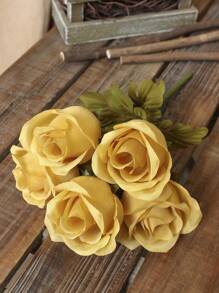 1 Bunch Of Simulation Roses Spring Home Living Room Bedroom Table Scene Party Decoration Shooting Hand Bouquet