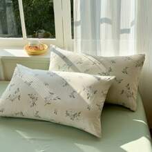 2/3 件 Ditsy 花卉印花羽绒被套套装，1 个羽绒被套 1/2 个枕套（无填充物），柔软、透气、面料，适合卧室，所有季节，适合单人床、双人床、大号床、特大号床，可机洗