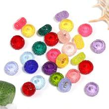 12mm 20/50/100pcs Pack Mix Colorful Color Stock Resin Flat Rhinestone Spacer Rondelles Beads For Beadable Pen Keychain Fashion Chunky Necklace Bracelet DIY Jewelry Making