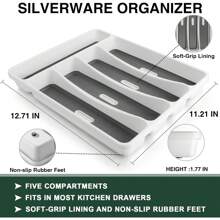 48-Piece Black Silverware Set With Organizer, Black Flatware Set With Steak Knives For   Tainless Steel Tableware Cutlery Set, Mirror Finished Utensil Sets For Home Restaurant