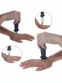 Retractable Simulation Knife Simulation Retractable Magic Props Adult Fake Knife Show Scary Retractable Knife Suitable For Christmas, Easter, Suitable For Teenagers And Adult Pranks - Black - View 3