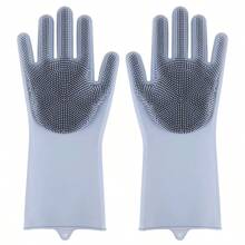 Pet Grooming Cleaning Gloves Dog Cat Bathing Shampoo Glove Scrubber Magic Dishwashing Cleanner Sponge Silicon Hair Removal Glove