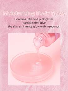 Beauty Host 1 pieza Spray corporal hidratante con brillo rosa/dorado - Bruma hidratante de absorción rápida para una piel radiante | Bruma corporal brillante libre de parabenos